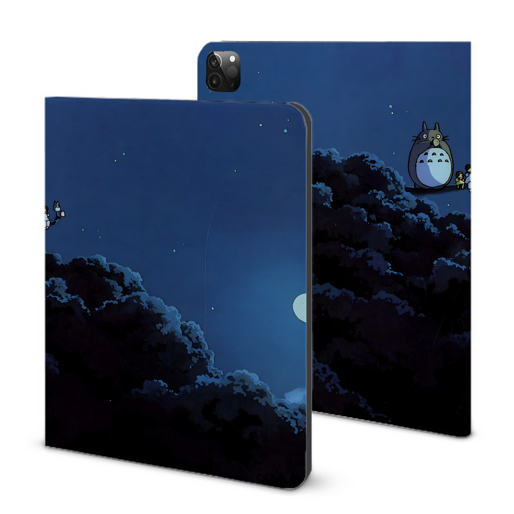 （画像用） となりのトトロ 草壁メイ 草壁サツキ My Neighbor Totoro Satsuki Kusakabe Mei Kusakabe IPadケース ペンホルダー付き ブックスタイルデザイン